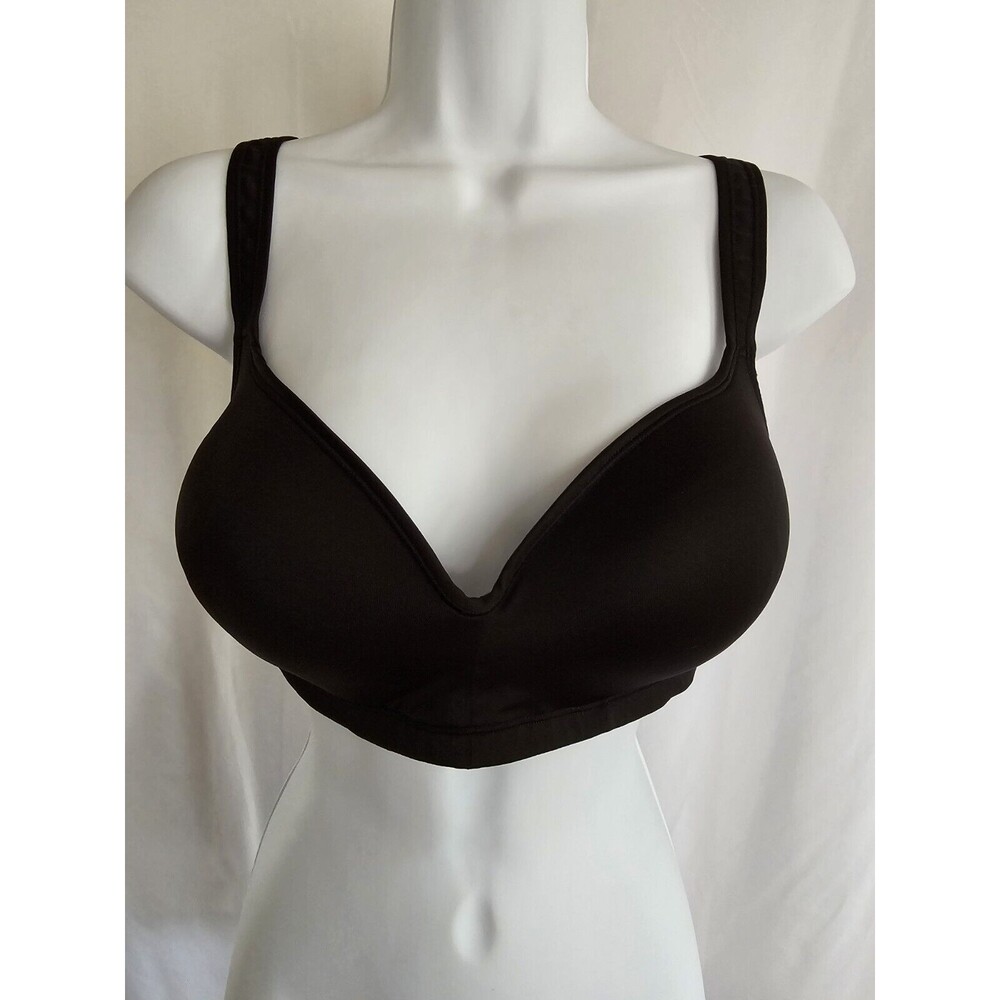 Black Bra Womens Wirefree Padded Crossway Bra Size XL